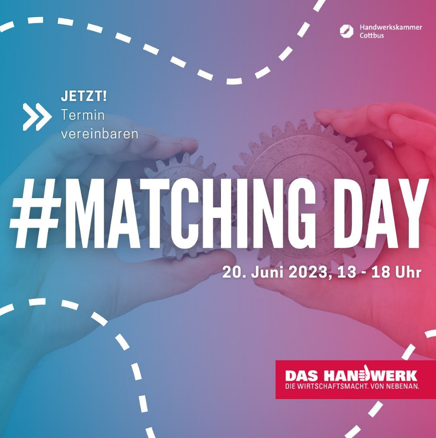 HWKCottbus's tweet photo. Unternehmen der #Gesundheitswirtschaft #Lausitz bieten erste Kennenlerngespräche für #Praktikums-, #Ausbildungsplätze und #Stellenangebote.
Termine jetzt vereinbaren!
20. Juni 2023, 13 bis 18 Uhr, oder nach individuell nach Abstimmung. #MatchingDay

 https://t.co/dCKlzLajq4 https://t.co/Uu6CtFxxdo