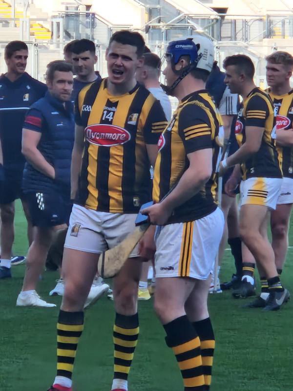 thomasniblock's tweet photo. Aaron Maguire, on his stag, goes full John Terry and manages to sneak onto Croke Park pitch and get his photo with TJ Reid. Helmet, hurl, the works! We mention this and how it happened on todays podcast. Out later today 😂 https://t.co/N50TIdQrgA