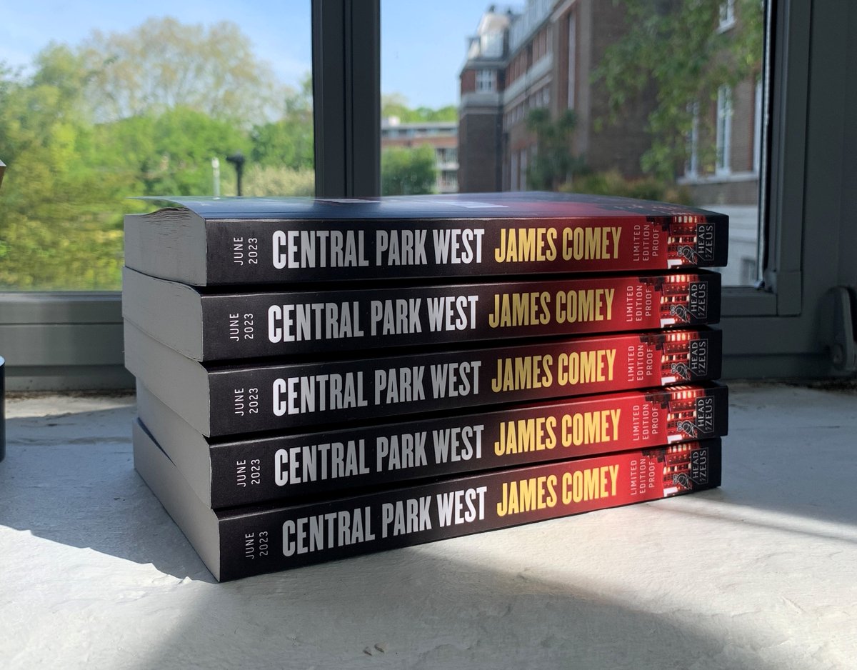 It's #giveaway time! 

Ahead of the hardback publication of #CentralParkWest by James Comey, we're giving away FIVE proof copies to FIVE lucky readers! 

To enter: follow us, like this post and tag a friend in the replies 📚 

Giveaway ends 19/06. UK only, 18+, T&amp;C's apply