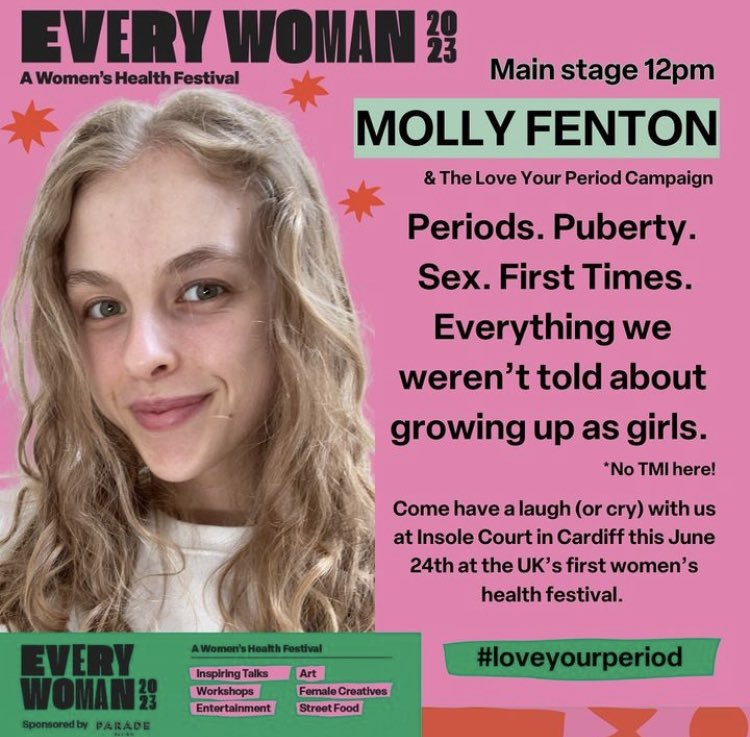 12 DAYS TO GO until the UK’s first Women’s Health festival and we are SO excited! LYP will be attending all day and our founder, Molly, will be talking on the main stage at 12pm. It’s going to be an incredible day with lots to do. everywomanfest.com/tickets 💗☀️📣🩸🏴󠁧󠁢󠁷󠁬󠁳󠁿🌈✨🎀
