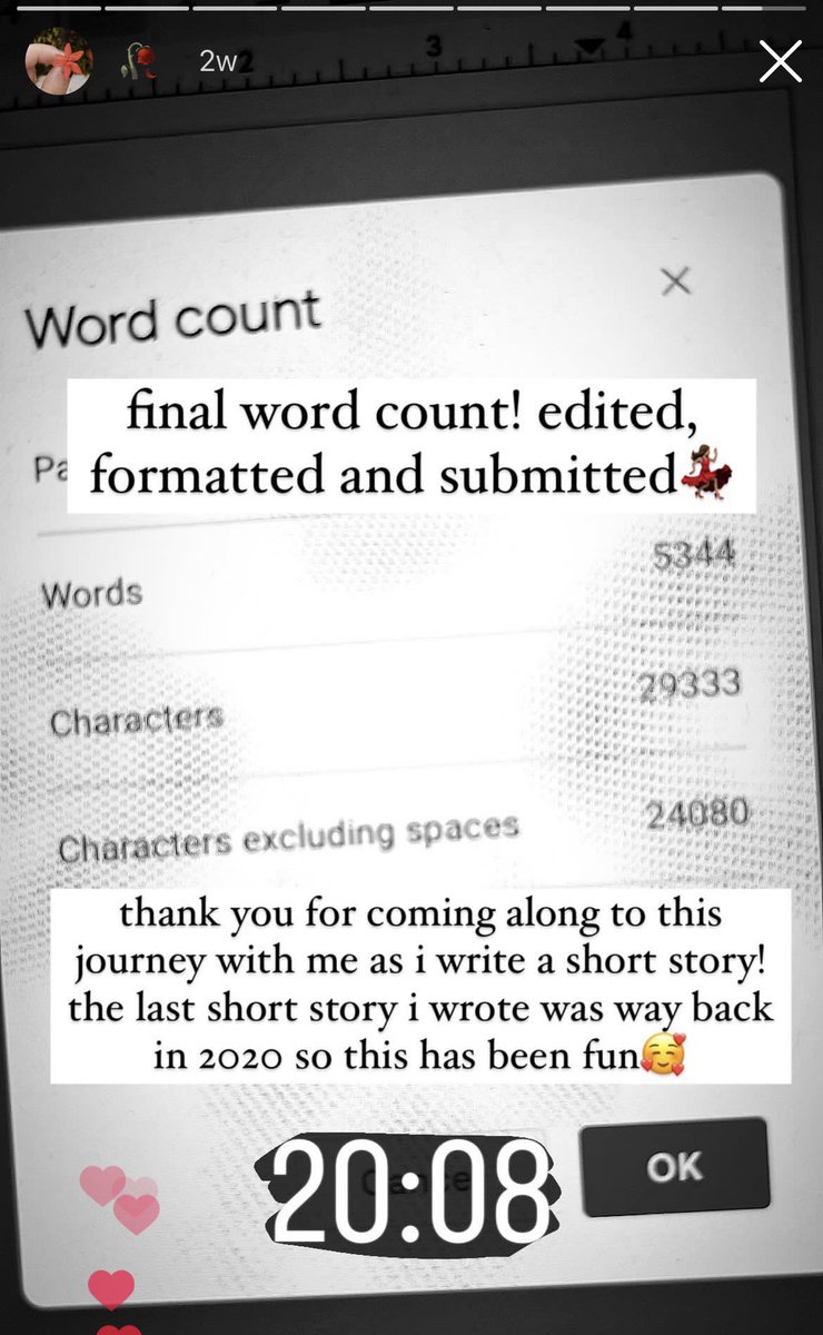 But because I am me, I left it last minute. I had a week left until deadline. 

With a crumb of an idea, ungodly amounts of caffeine and online accountability, I set out to write 1K for five nights to reach the minimum wordcount. 

And with one day left, I reached 5K.