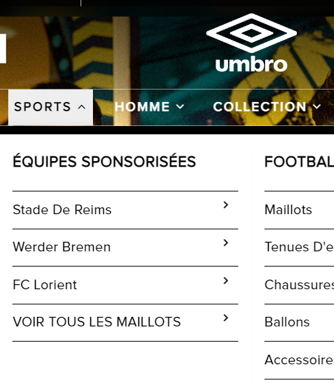 Remarqué hier et ça peut vouloir dire tout comme absolument rien, mais Guingamp n'apparaît plus dans 'équipes sponsorisées' sur le site d'Umbro.