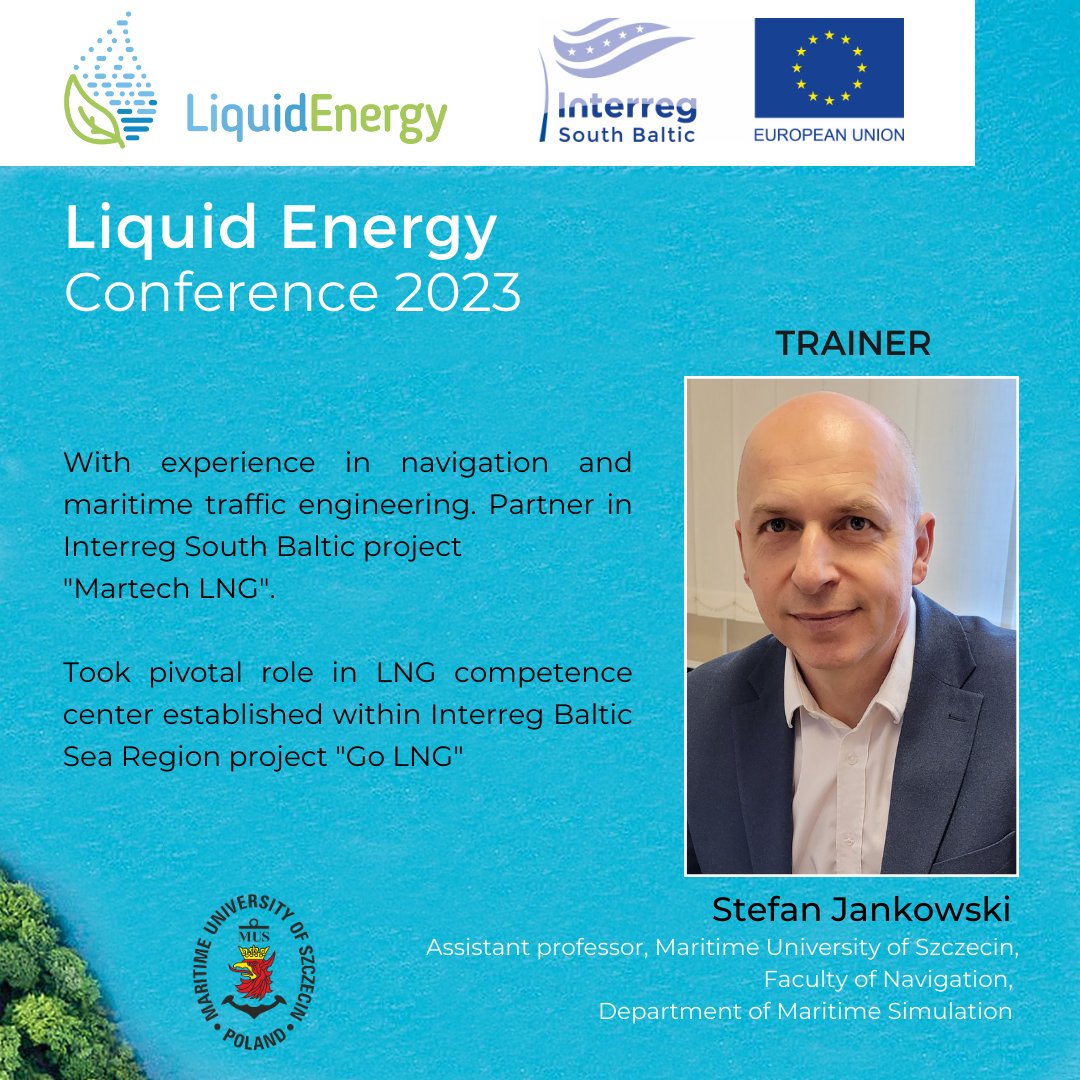 During the nearest conference, there will be an option to participate in a training! 🤩
One of our trainers will be Stefan Jankowski, Assistant professor, Maritime University of Szczecin, Faculty of Navigation. 🧐