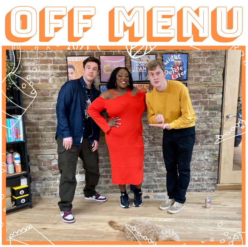 Who caught our shout-out on the hilarious @OffMenuOfficial podcast?? 

@1Judilove you're welcome at the vineyard any time, shoes optional 😅

Thank you as well to the brilliant @EdGambleComedy #JamesAcaster! 

Catch the full episode here: open.spotify.com/episode/1uV0W4…

#OffMenuPodcast