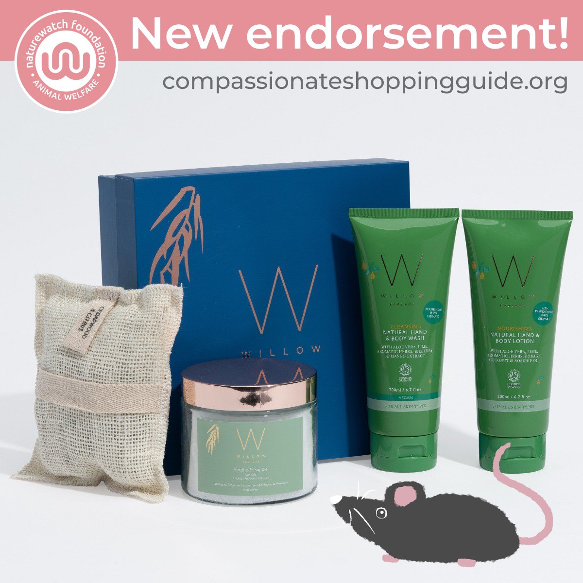 Naturewatch_org's tweet photo. 1/2: 📣 NEW #CrueltyFree endorsement! 📣
We're delighted to welcome @WillowOrganic to the #CompassionateShoppingGuide - they offer natural and organic, ethically sourced products using essential flower & fruit oils. 🍋
🐀 Read more and browse the guide:
https://t.co/WZV4j8slrl https://t.co/cuUnKJGA49