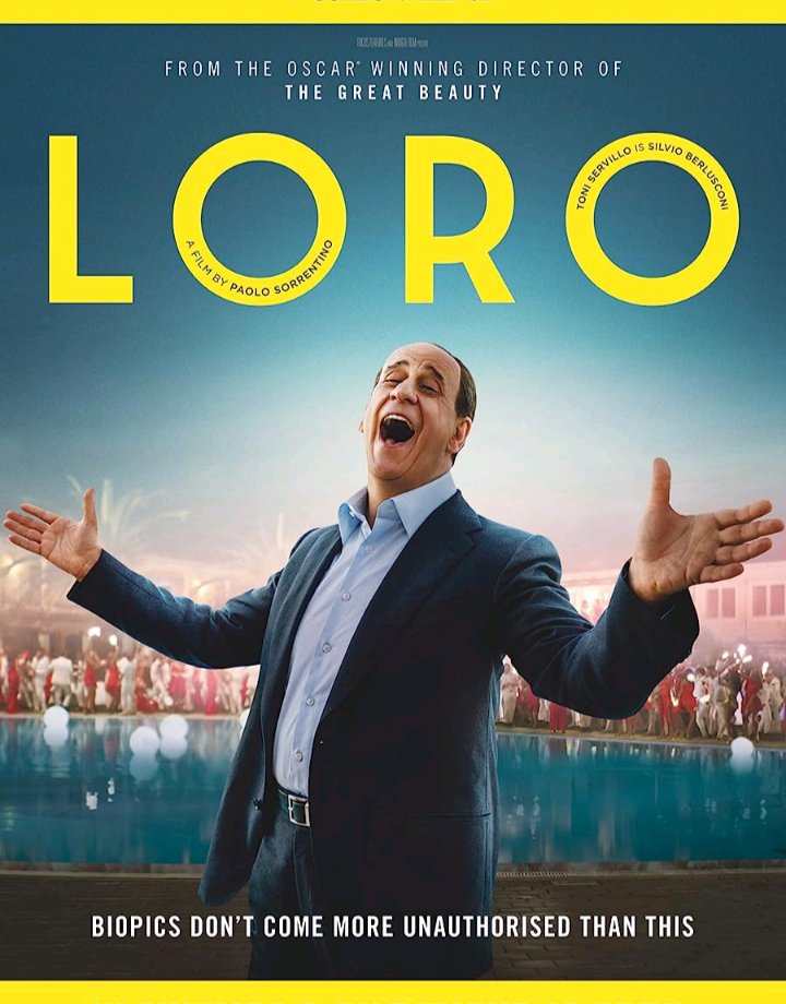 A film about the life of Silvio Berlusconi (1936 – 2023)
#satire

LORO (2018) imdb.com/title/tt101828…