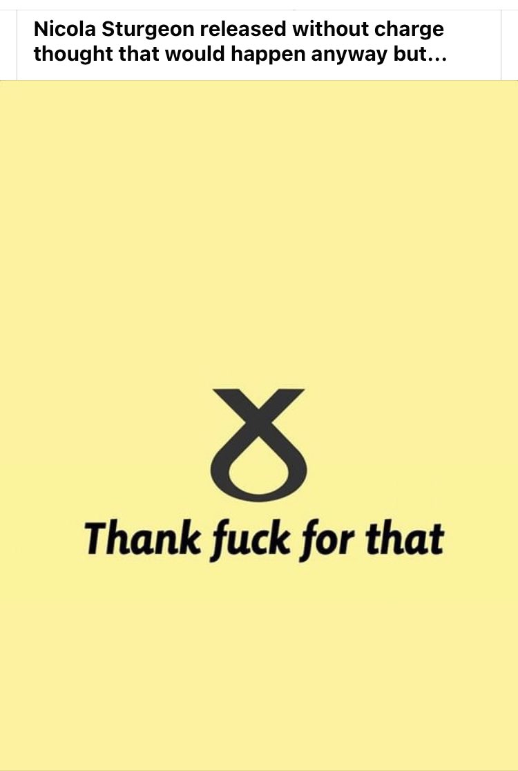 She went intae the police station of her own free will, not forced or taken or arrested. She walked in and was allowed tae walk oot. #IStandWithNicolaSturgeon and the SNP✊