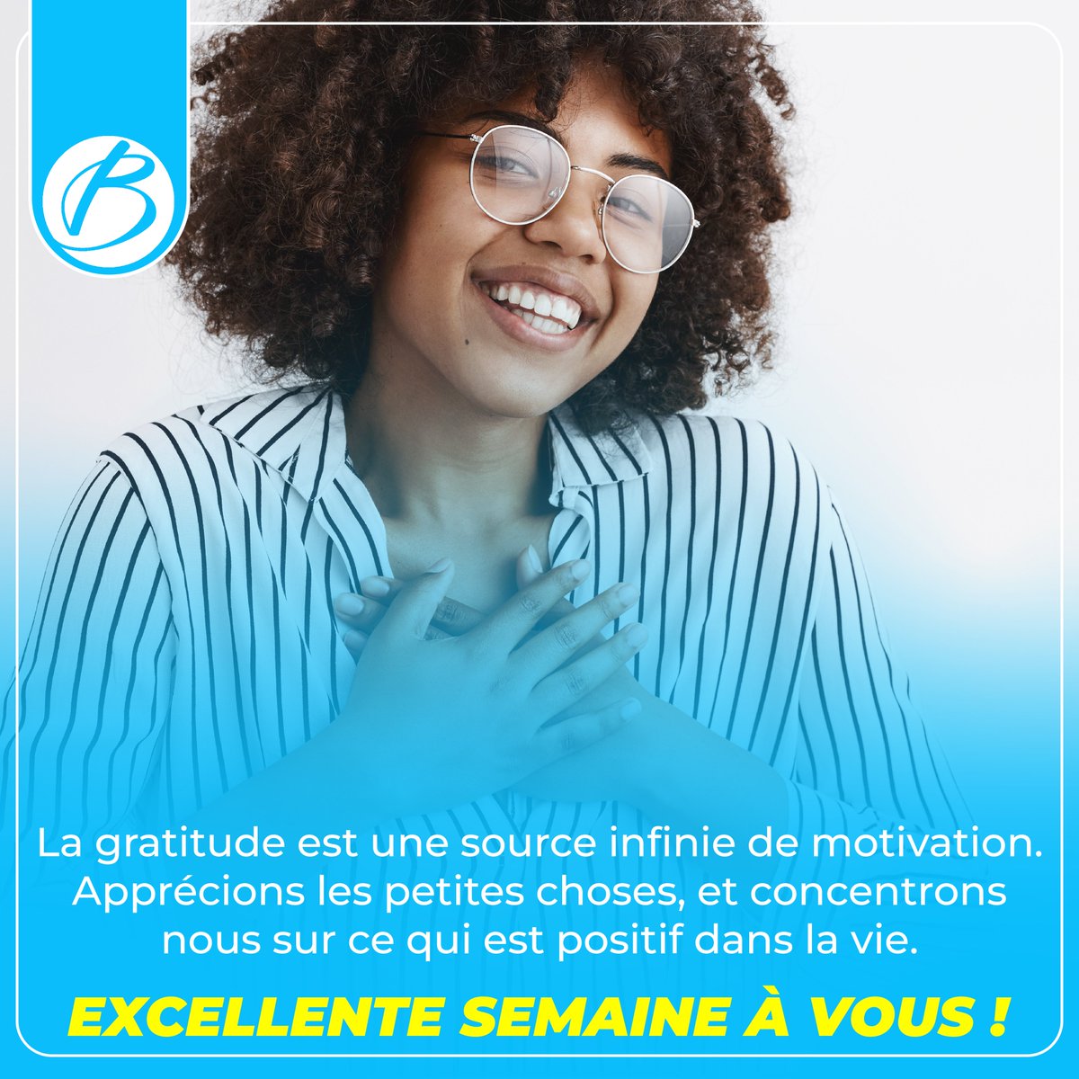 BriscomBF's tweet photo. Apprécions les petites choses, et concentrons nous sur ce qui est positif !
Fructueuse semaine à vous🌹
#briscom #agencemarketing #agencedigitale #new_week https://t.co/o9lHxIWIbh