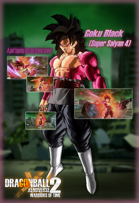Reveal For Warriors of Time Pack 2!!! Goku Black (Super Saiyan 4)!! Use the primal power of a god!!! He will be the final character for Pack 2!! He will have a new moveset and more!! Stay tuned!! #Xenoverse2 #DragonBall #DBXV2