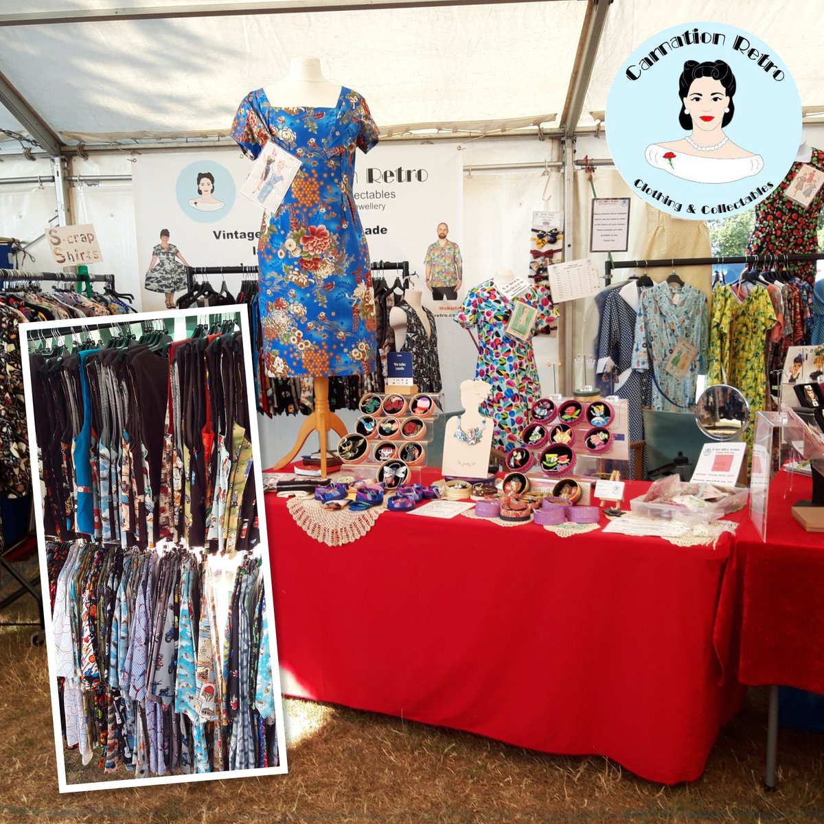 Don't miss Carnation Retro's stall over the Shake & Stir weekend! They make vintage inspired clothes including men's quirky casual shirts and waistcoats, ladies dresses, skirts and tops using original patterns ❤️ #shakenstirfest #southbourne #lovesouthbourne #vintagefestival