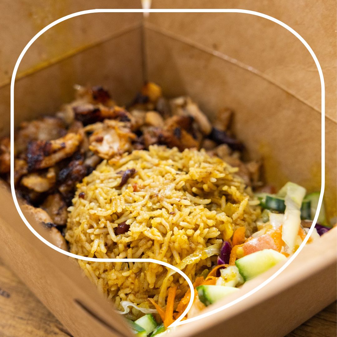 Next up in our cheap eats series is <a href="/Jennysjerk/">Jennys Jerk Chicken</a>. Their boneless chicken meal is just £8. Hot peppers and allspice sing through in the marinade, giving every bite a delicious kick. It’s perfectly paired with rice, peas and salad. #Leeds