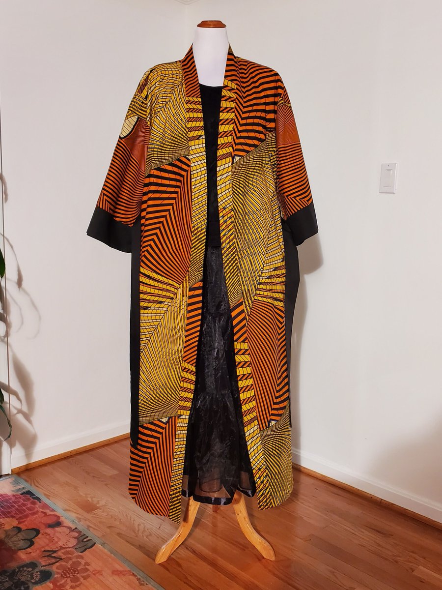 djames1105's tweet photo. Excited to share the latest addition to my #etsy shop: Women African clothing. Lovely Kimono, Made to order, custom made https://t.co/Os9LkrArxN #orange #yellow #longsleeve #ankle #black #kimono #sakaifashions https://t.co/tddH0tDTnp