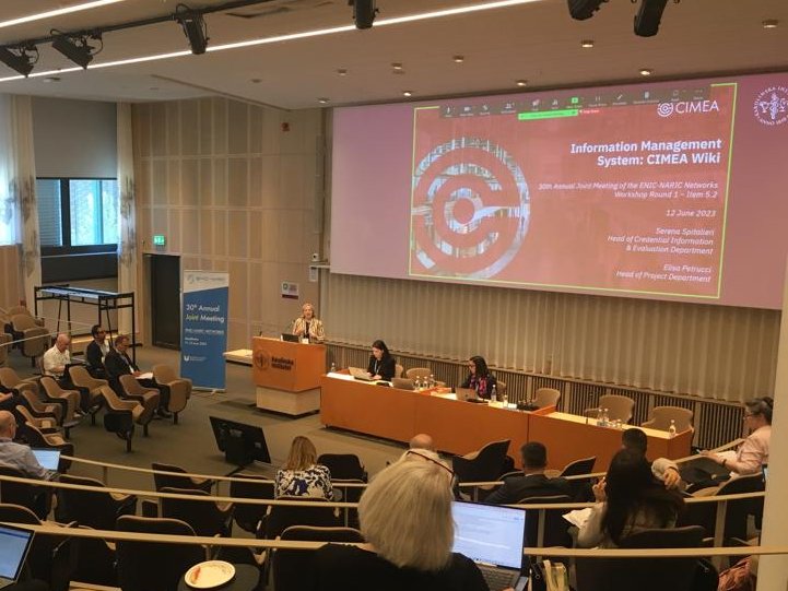 CIMEA_Naric's tweet image. At the #ENJM2023, @CIMEA_Naric Credential Evaluation and Int. Projects Units presented #digital solutions implemented to ease the work of #credentialevaluators, to boost efficiency, transparency and to contribute to fostering quality in assessment and evaluation procedures.