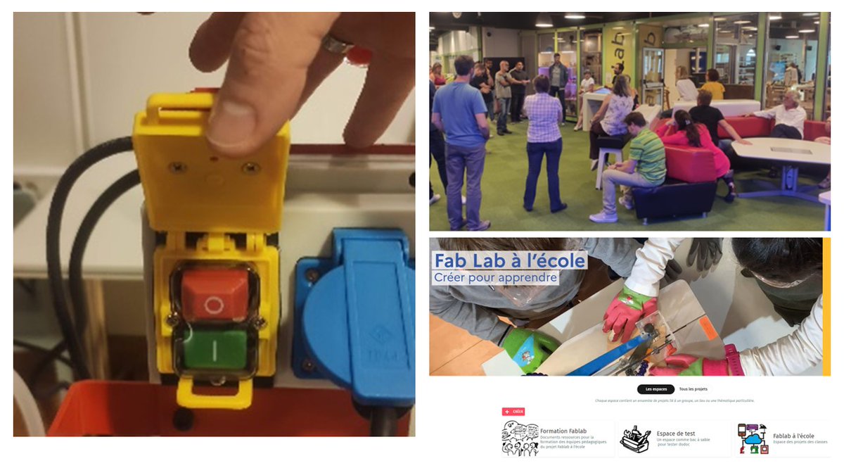 canope_94's tweet image. 🗓️8 et 9/06 : formation dans les locaux d&apos;@universcience pour les référents du  @fablabalecole , merci pour l&apos;accueil 👍
 Une formation @reseau_canope complète:
📌#dodoc 
📌bulloterie
📌#openbadge
📌sécurité
📌formations
📌intelligence collective
📌visite du @CarrNum