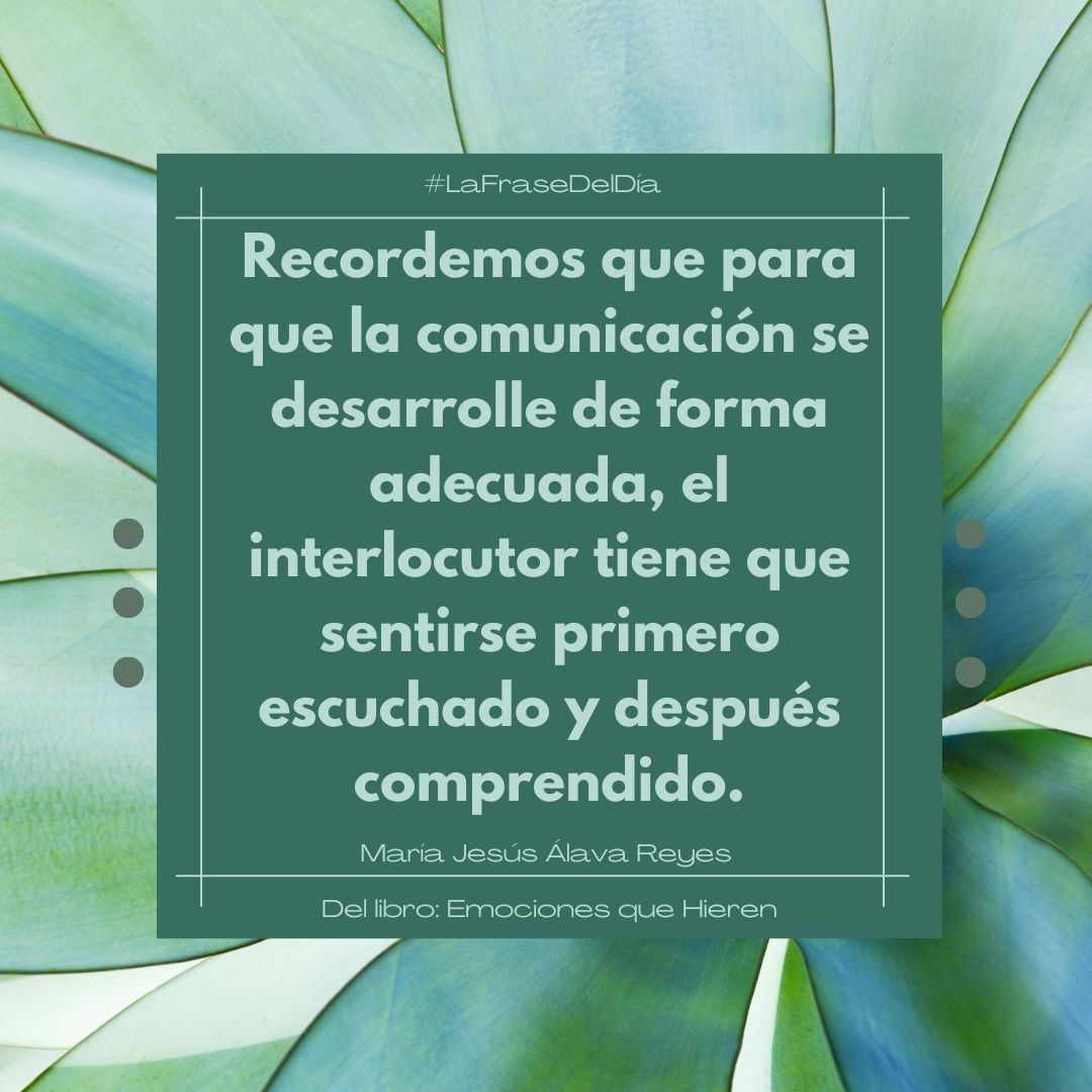 PsicoAlavaReyes's tweet photo. ▶️Recordemos que para que la #comunicación se desarrolle de forma adecuada, el interlocutor tiene que sentirse primero #escuchado y después #comprendido.
@mjalavareyes
📚Libro: https://t.co/ro7VpvVD5q
#lafrasedeldia #emocionesquehieren https://t.co/O4aXIB8cYq