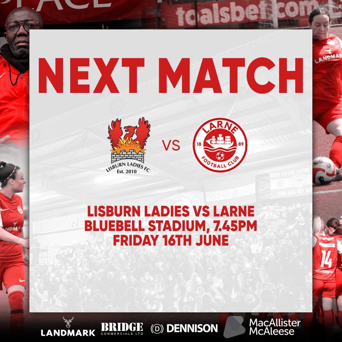 Next up is the Preliminary round of the NIFL Women's Premiership League Cup 🏆

#WeAreLarne #ForTheTown