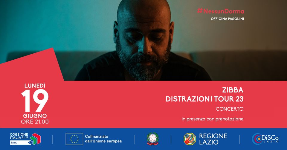 Lunedì 19 giugno alle 21 al Teatro Eduardo De Filippo ospiteremo #Zibba, nome d’arte di Valerio Cantarino, uno dei più interessati cantautori italiani di oggi.
Ingresso gratuito, prenota ora: bit.ly/OP_Zibba
<a href="/RegioneLazio/">Regione Lazio</a> #Laziodisco #officinapasolini