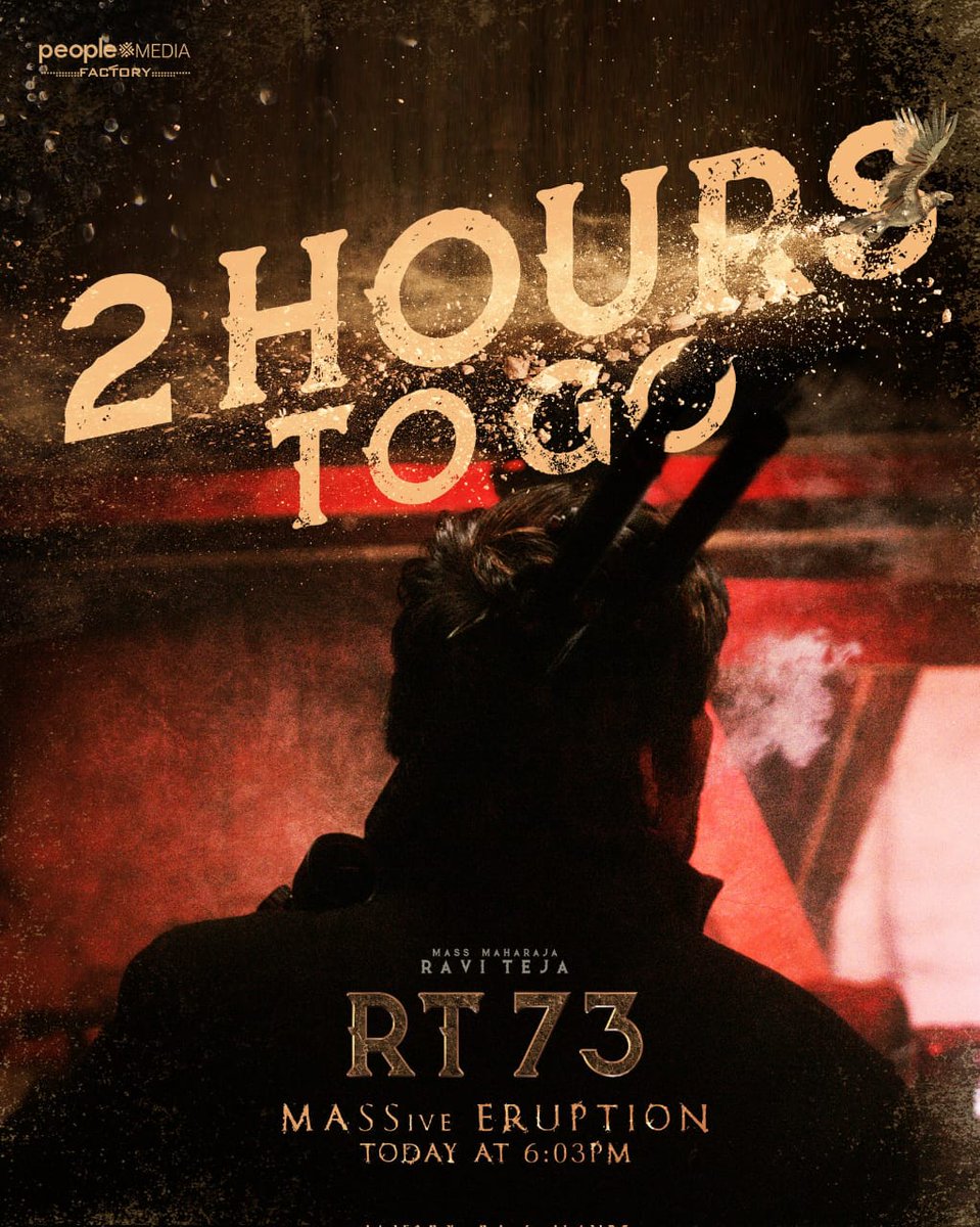 2 Hours To Go #RT73 Title Announcement 🥳 @RaviTeja_offl