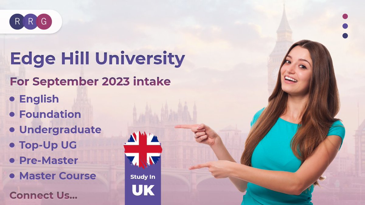If you're considering studying abroad as an undergraduate student in the UK, you're in luck👇 Edge Hill University is the best university to get admission for PG | UG. mail: intstudents@rrginternational.com OR Call Us On +44 7417 417482
#studyinabroad #studyinuk #StudyinMba
