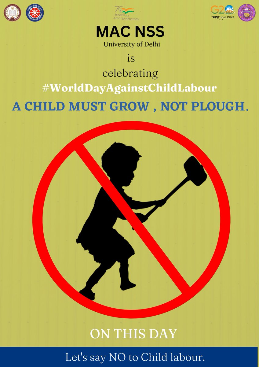 macnss's tweet photo. "A child is meant to learn and not to earn. Save children by stopping Child Labour."
#macnss #chillabour #education #liberation @NssrdD @_NSSIndia @EduMinOfIndia @MoHFW_INDIA @ianuragthakur @YASMinistry @Anurag_Office 
Credit :- @BHhimanshu009 and @GARVBAN57667273 https://t.co/OT5YUfu4eC