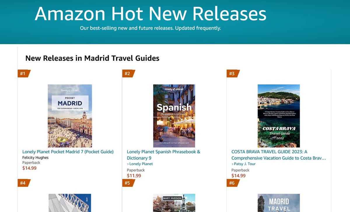 Fliss108's tweet photo. Whaaaat? Number one in #Madrid Travel Guides??? https://t.co/EvC0LxGRzs