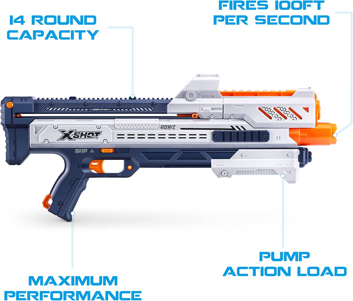 Lanard REV SHOT ポンプアクション 新品 雑談】XShot Chaos Orbit Blaster エックスショットのライバル弾仕様の