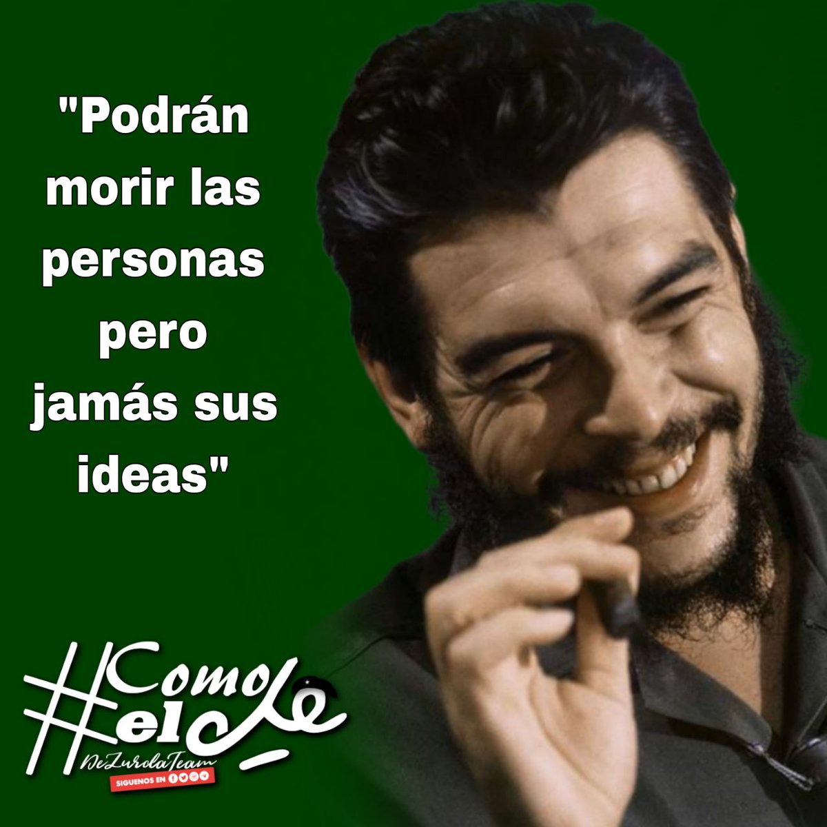 Las ideas de los hombres de buena voluntad jamás mueren, se multiplican en otros dispuestos a entregar todo por la Revolución y su pueblo.

#FuerzaCuba 
#ComoElChe 
#BienestarIgualdadYJusticia