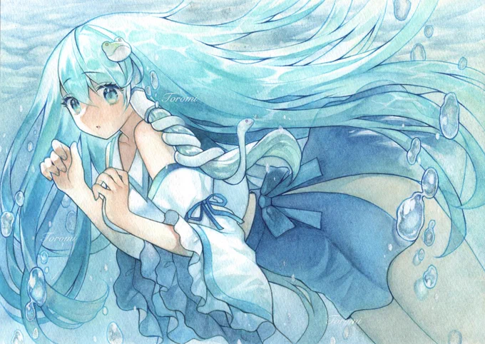 東風谷早苗 #アナログ絵