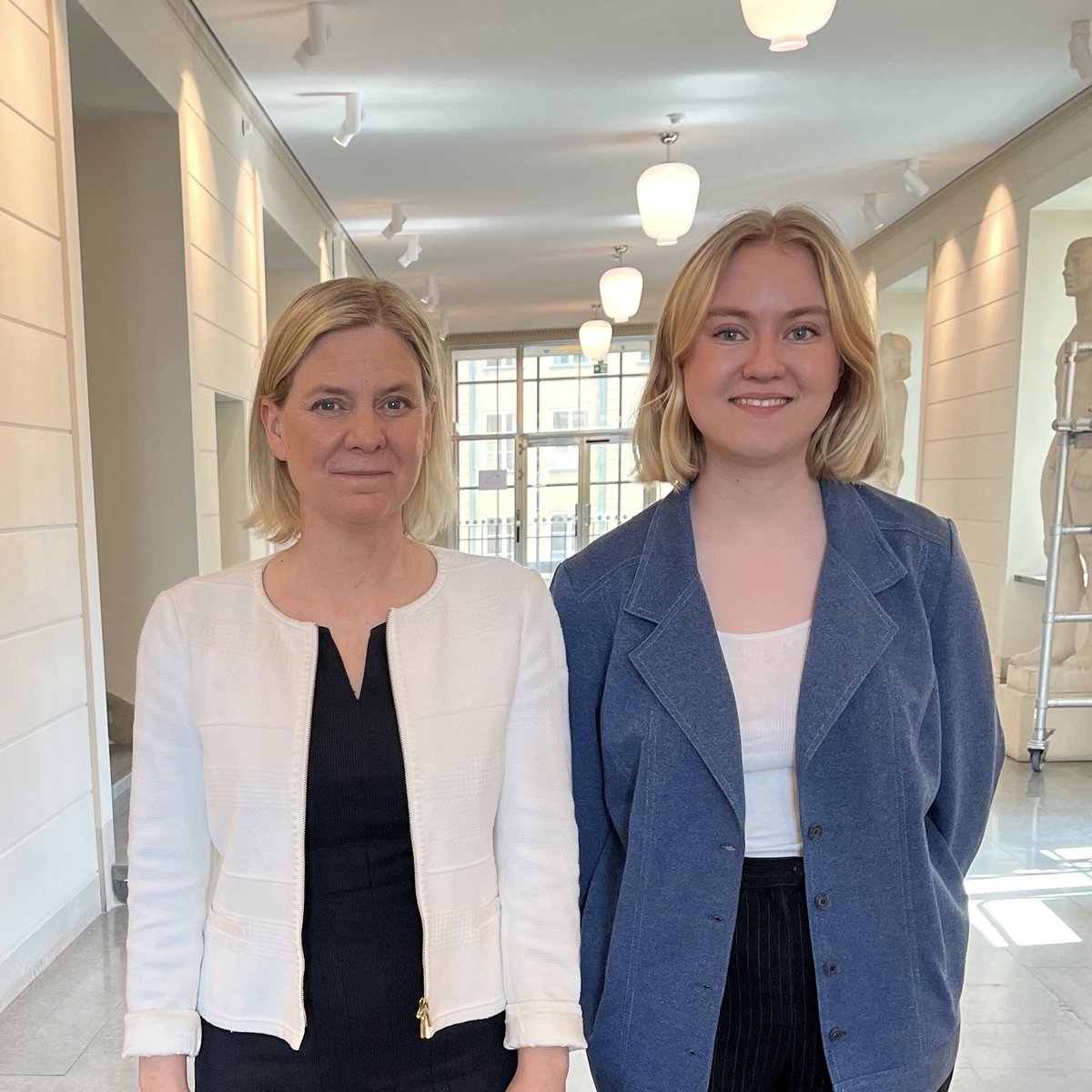Möte med Magdalena Andersson. Vi pratade om att tonaliteten och förväntningarna på unga måste bli mer positiv, om elevers rättssäkerhet i klassrummet och om sambandet mellan elevinflytande och både studiero, trygghet och psykisk hälsa. Stort tack för ett givande möte!