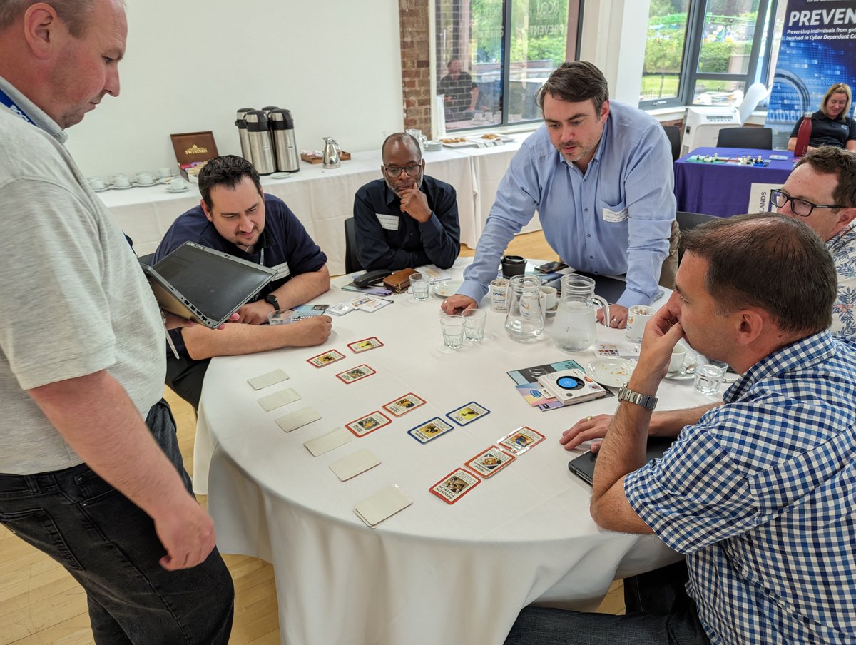 TheANME's tweet photo. @ROCUWMCyber West Midlands Cyber Crime Unit running the Decisions and Disruptions Lego Exercise at #WM16
#edtech #cybersecurity #education #networking #cpd #ANME https://t.co/fIH83bIFgf