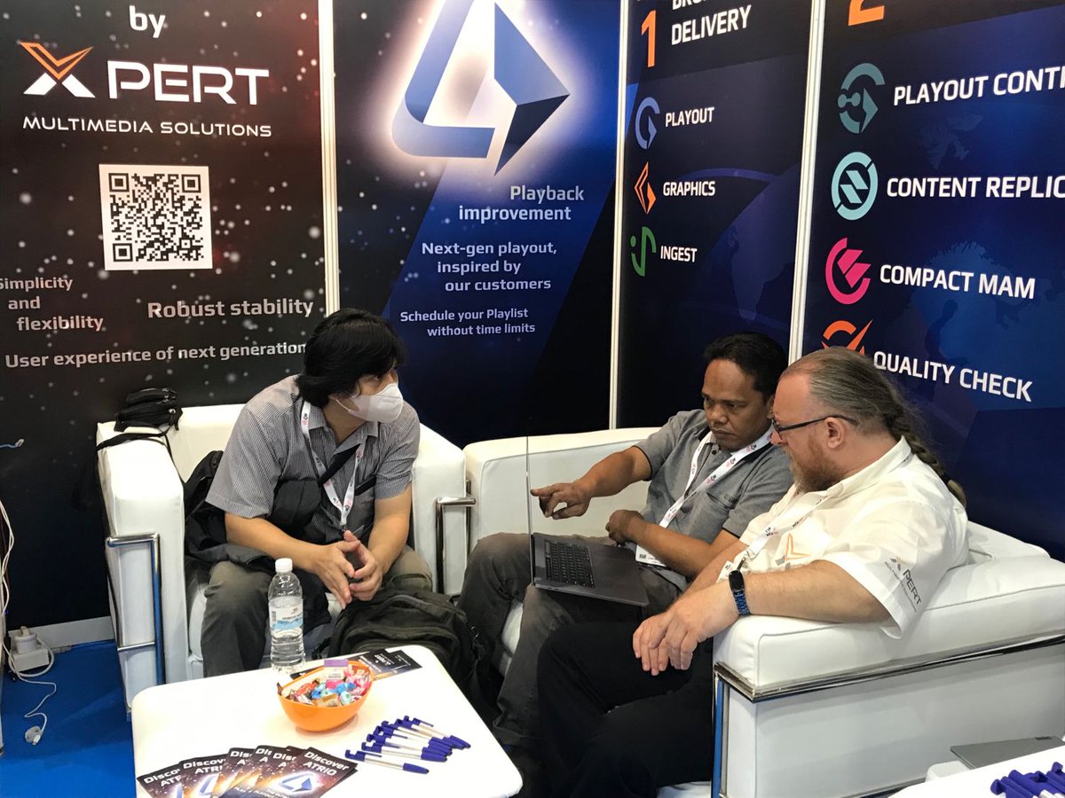 xpert_tv's tweet photo. The #broadcastasia2023 is over. Thank you for visiting our booth! Check our website for more info about our latest #playout #software #Atrio https://t.co/6qDxmcx3VQ. And stay tuned for what’s coming next. https://t.co/NR7hC3WGmQ