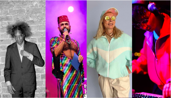 YourMomsBerlin's tweet photo. #PrideMonth will start soon in #Berlin, but what do queer artists think about it? 
Find out in @Barbieturix with Eric D. Clark, Darvish, @FemaleMacho, and @6zmSound (picture below).
https://t.co/GT0NIal7nD https://t.co/uymEVZEMsf