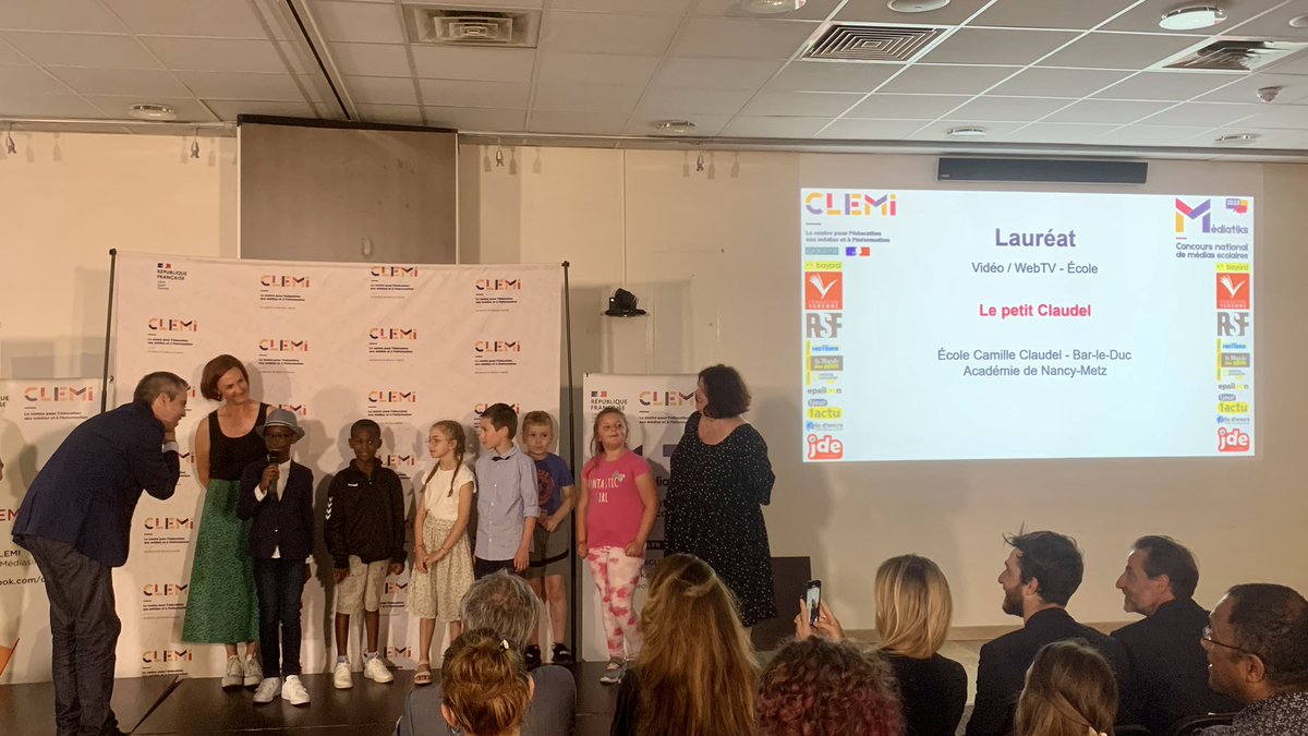 Prix #Médiatiks 2023 dans la catégorie « Vidéo/WebTV » à <a href="/Bayard_Jeunesse/">Bayard Jeunesse</a> : 
- Lycée Saint Exupéry <a href="/SaintExMantes/">SaintExMantes</a>, Mantes-la-Jolie <a href="/acversailles/">Académie de Versailles</a> 
- Collège Paul Eluard <a href="/CBeuvrages/">Collège Paul Eluard Beuvrages</a>, Beuvrages <a href="/AcLille/">Académie de Lille</a> 
- École Camille Claudel, Bar-le-Duc <a href="/acnancymetz/">Académie de Nancy-Metz</a> 
 Félicitations ! 👏