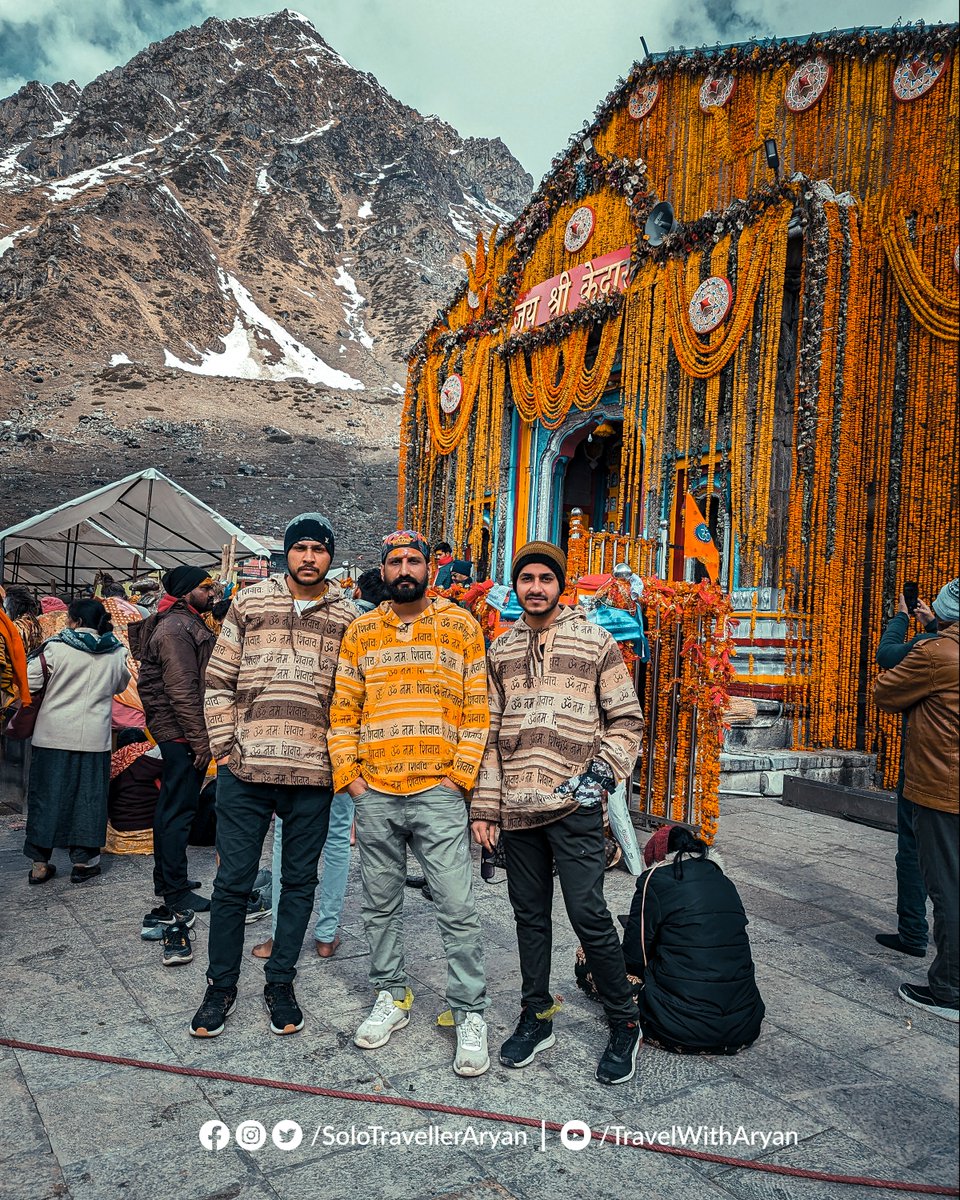 May the blessings of Baba Kedarnath be with all of us brothers.

#travelwitharyan #travel #brotherhood #travelwithbrothers #kedarnathtravel #kedarnathdiaries #mobilephotography #iphoneshoot #exploreindia #shivatemple #mountainsarecalling