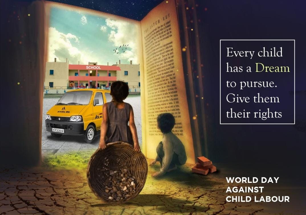 Childhood means LEARNING, not EARNING...shower you love on them ❤️❤️❤️

#WorldDayAgainstChildLabour
#childlabour
#ChildrenFirst
#FutureWithoutLabour