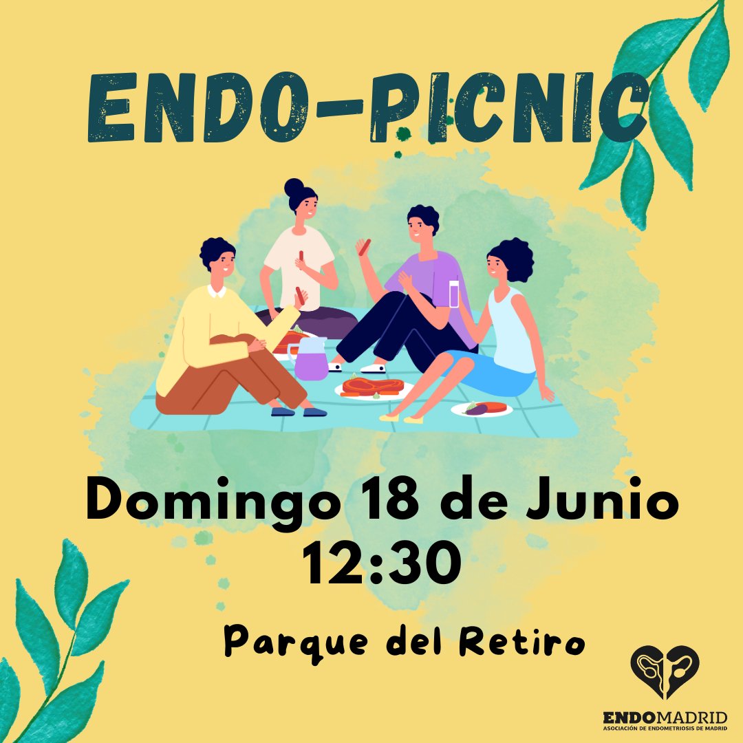 ¡Buenas tardes! 😊
¡Volvemos con un nuevo Endo-Picnic! Os esperamos el domingo 18 de junio a las 12:30 horas en el Parque del Retiro (Puerta del Ángel Caído).
link para inscribirse 
docs.google.com/forms/d/e/1FAI…