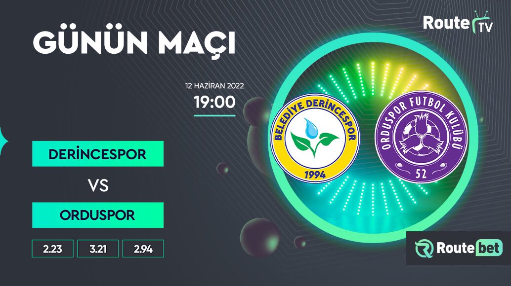 💰 Günün maçı, en yüksek oranlar ve en geniş market seçenekleriyle Routebet'te!

⚽️ Derincespor - Orduspor
⏰ 19.00
📺 Route TV

📲 linktr.ee/routelink