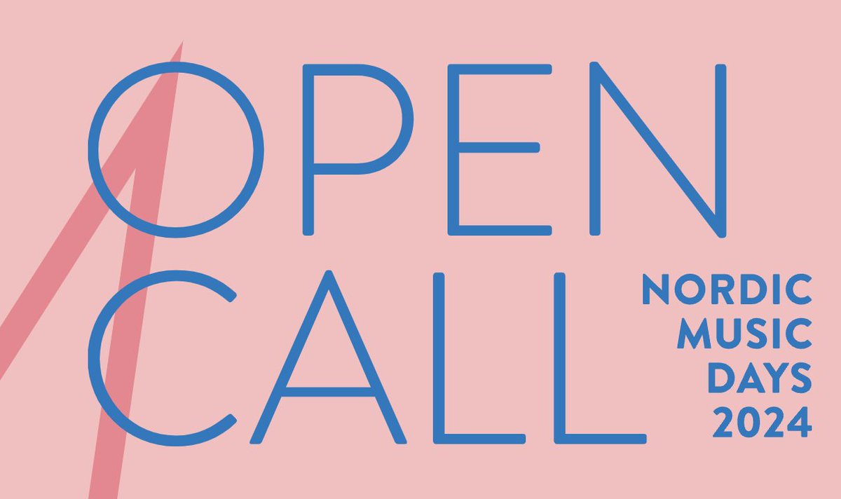 OPEN CALL @NordicMusicDays takes place in Glasgow 30 October - 3 November 2024 ALL composers / artists associated w/ Scotland & Nordic countries encouraged to apply DEADLINE is 11pm 23 June full info / sign up at ➡ nordicmusicdays.org/2024/