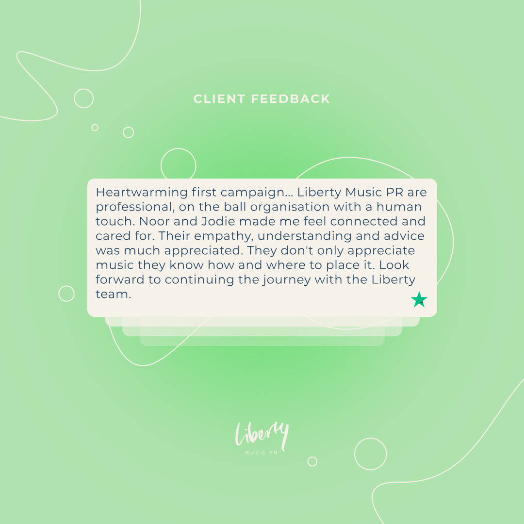 Another great piece of feedback from a Liberty Music PR Client! Thank you 🫶🏼⁠ ⁠ ⁠ #libertymusicpr #feedback #clientreview