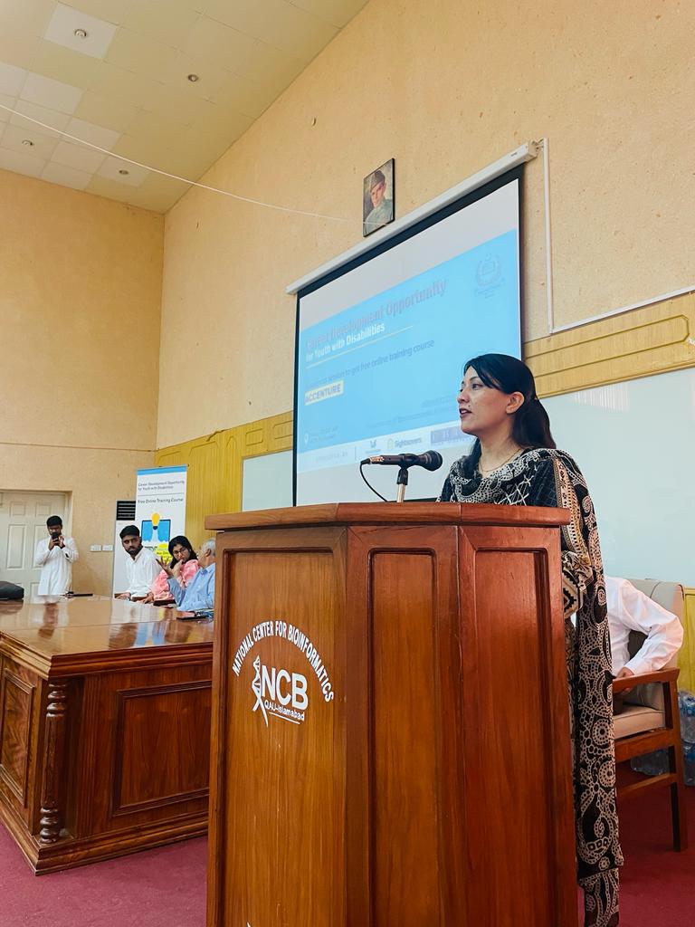 CHIP38434188's tweet photo. In Quaid-e-Azam University Islamabad more than 120 students including youth with disabilities and faculty members were oriented with Accenture leaning for career development.  #futuremaker #sightsavers #youthwithdisabilities https://t.co/OhBDbWiLBI
