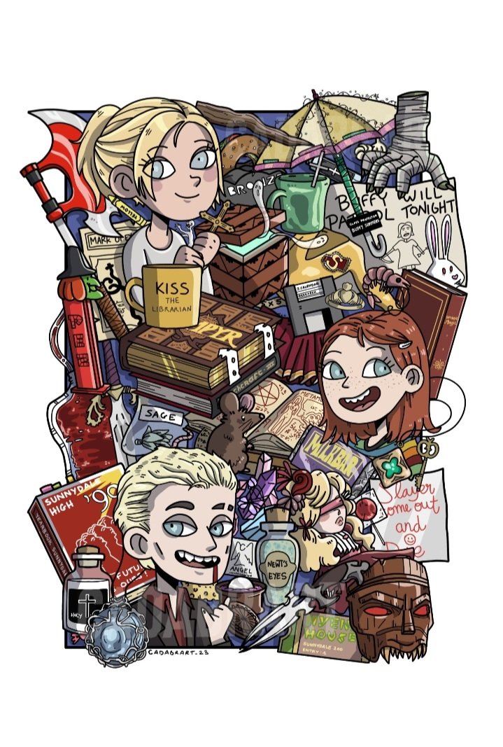 Buffy medley reboot ! 
Have fun pour identifier tous les objets 😎 
#btvs #buffythevampireslayer #buffy #spike #willow #sarahmichellegellar #alysonhannigan #jamesmarsters