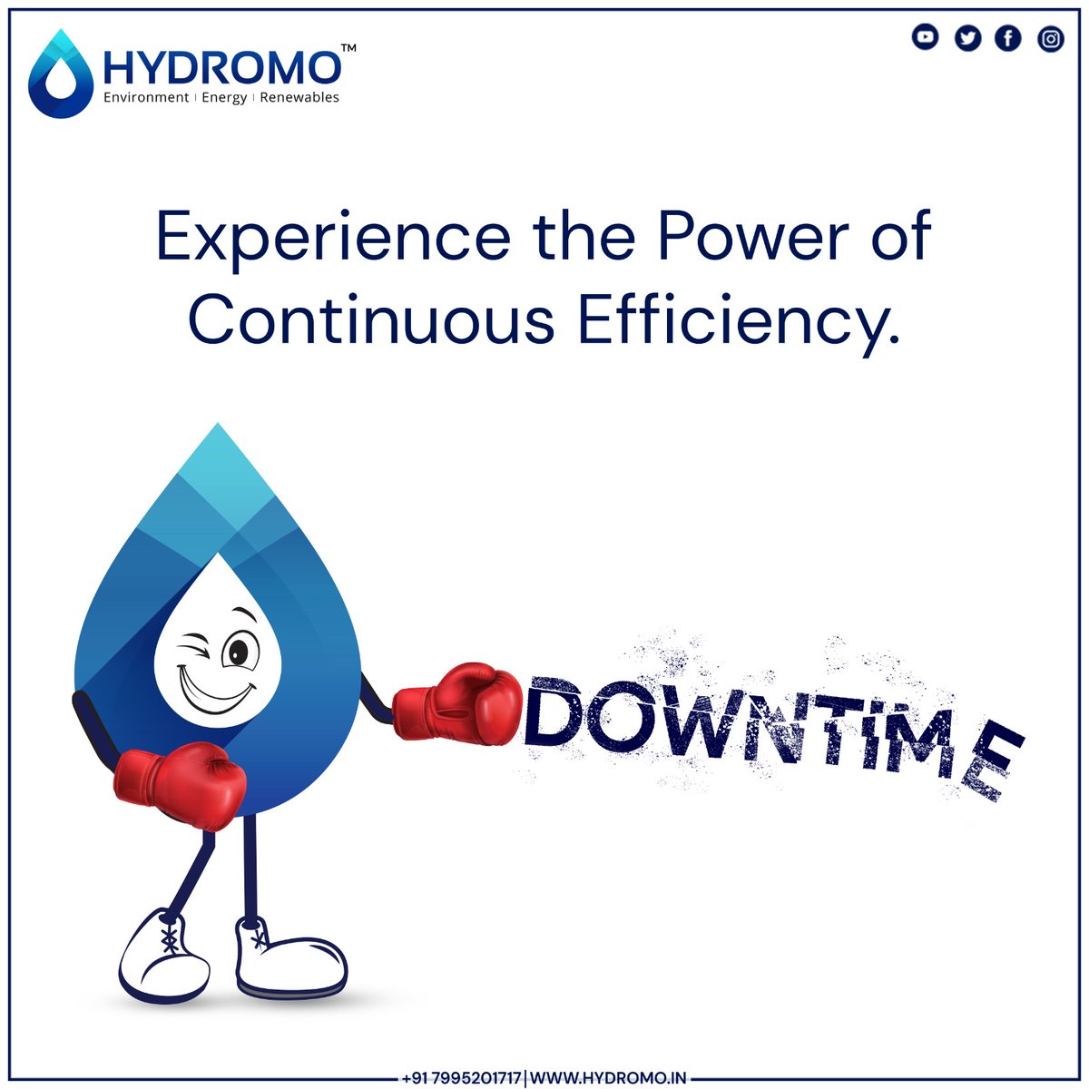 At Hydromo, we're redefining the meaning of #productivity with our #cutting-edge services in water and #wastewatermanagement and #solarsolutions. Say goodbye to downtime and hello to seamless operations that drive your success. Discover the true power of continuous efficiency!