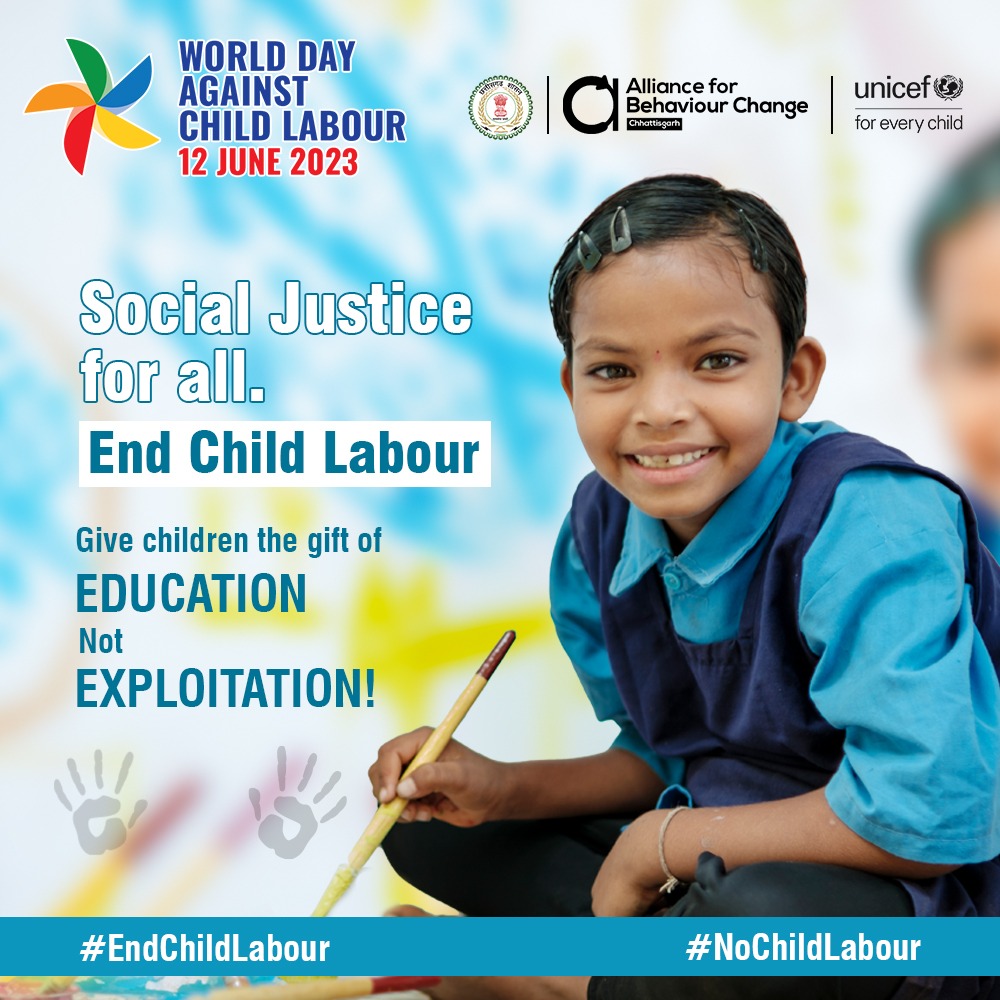 vinu_T05's tweet photo. Every child deserves a childhood filled with laughter, learning &amp; love.
Let's stand together to #EndChildLabur &amp; give them a chance to thrive. 

Education, safety &amp; dreams are their birthright. Say #NoChildLabour.

#WorldDayAgainstChildLabour
@UNICEFIndia @PMOIndia https://t.co/oiemKSnHwT