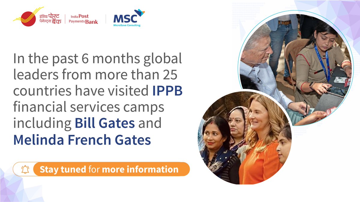 @IPPBOnline is attracting global attention! 
Delegates from 25+ countries, including @gatesfoundation Cochairs visited India. They learned about IPPB's #PostalBanking model & its delivery channel that delivers financial services to India's far corners #DFS #BuildingforBharat