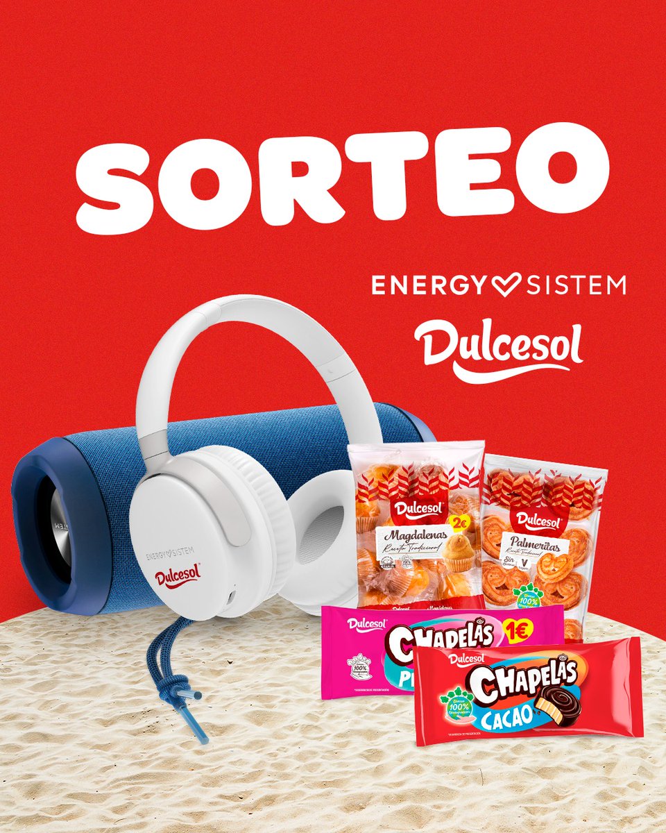 vickyfoods's tweet image. #Sorteo #Dulcesol #EnergySystem. Participa hasta el 19 de junio y gana unos altavoces Urban Box 2, cascos y lote #Dulcesol. Habrá un ganador.
👉 Sigue a @vickyfoods y @EnergySistem
😍 Haz RT
😍 Menciona a 2 amigos e indica tu canción del verano
BBLL: goo.su/BCsT