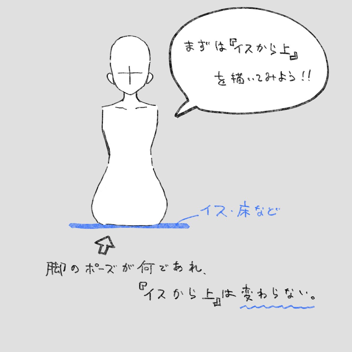 TIPS【座る:脚】 漫画描きさん必見! ポイントをおさえたら立体感がだせますよ♪  他の役に立つ解説はこちらから▼▼▼ 
