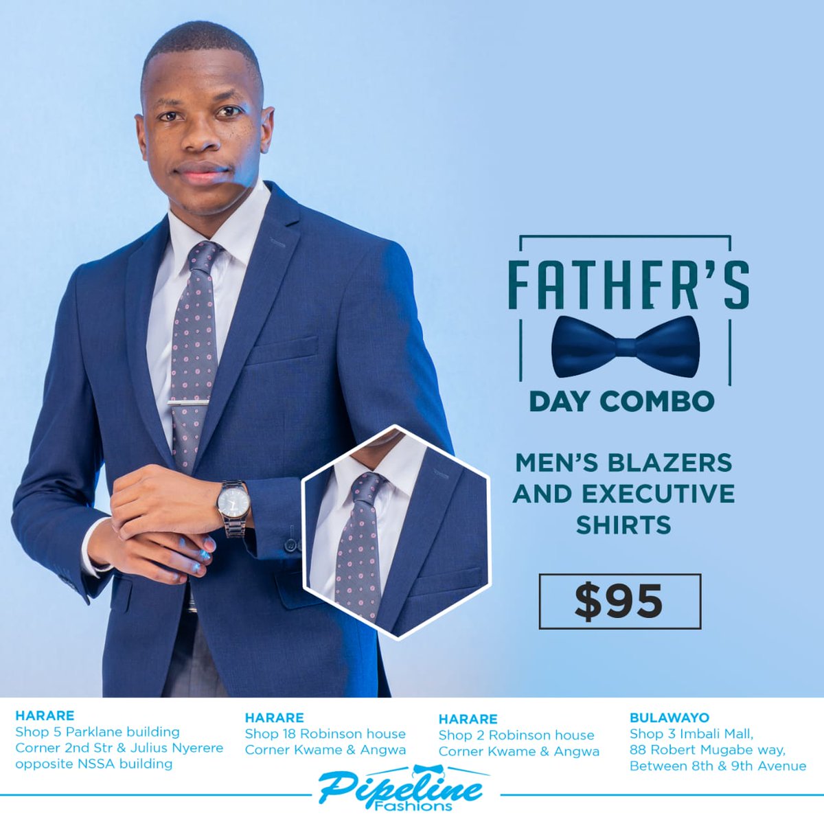 Queen  spoil your King this Father's day.
#Pipelinefashions 
#dressforsuccess
