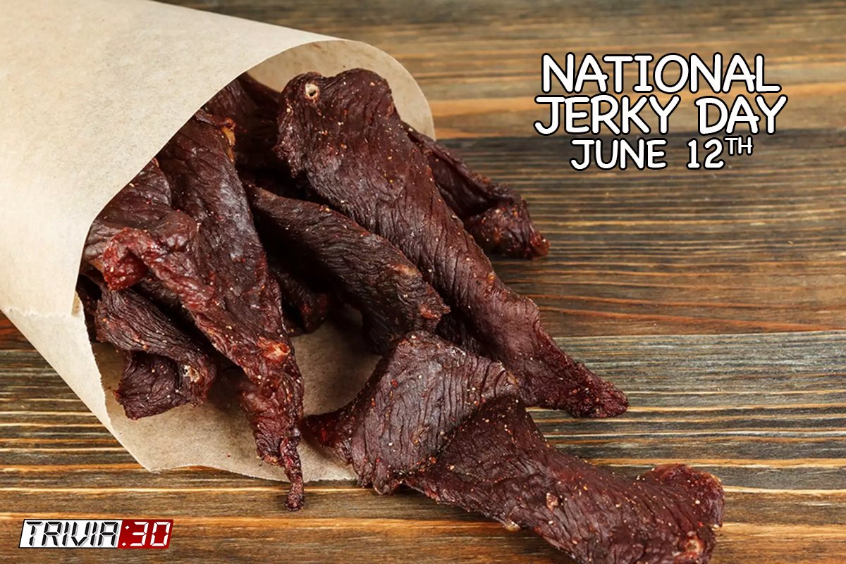 'You might be a redneck if you think that beef jerky and Moon Pies are two of the major food groups.' — Jeff Foxworthy
#trivia30 #wakeupyourbrain #NationalJerkyDay #JeffFoxworthy #jerky #beefjerky #beef #jerkylove #snack #foodie #meat #protein #jerkytime #biltong #keto #ketodiet