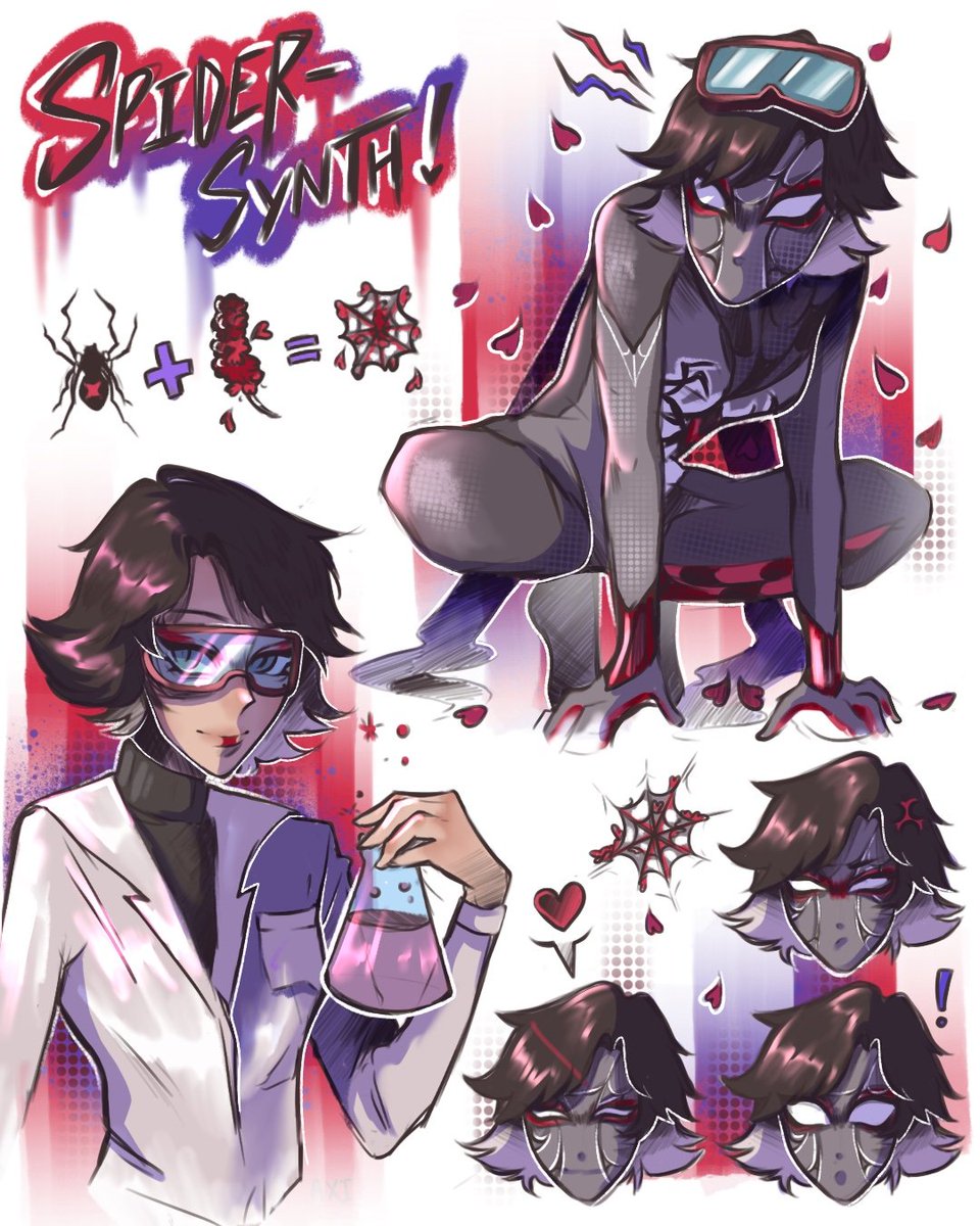 Axinominal's tweet photo. Oh YEAH Spider-synth based on black widow spiders n' hyacinths
#spidersona #spidersonaoc #spiderverse #spiderverse2 #ATSV https://t.co/4hAV3wfTCR