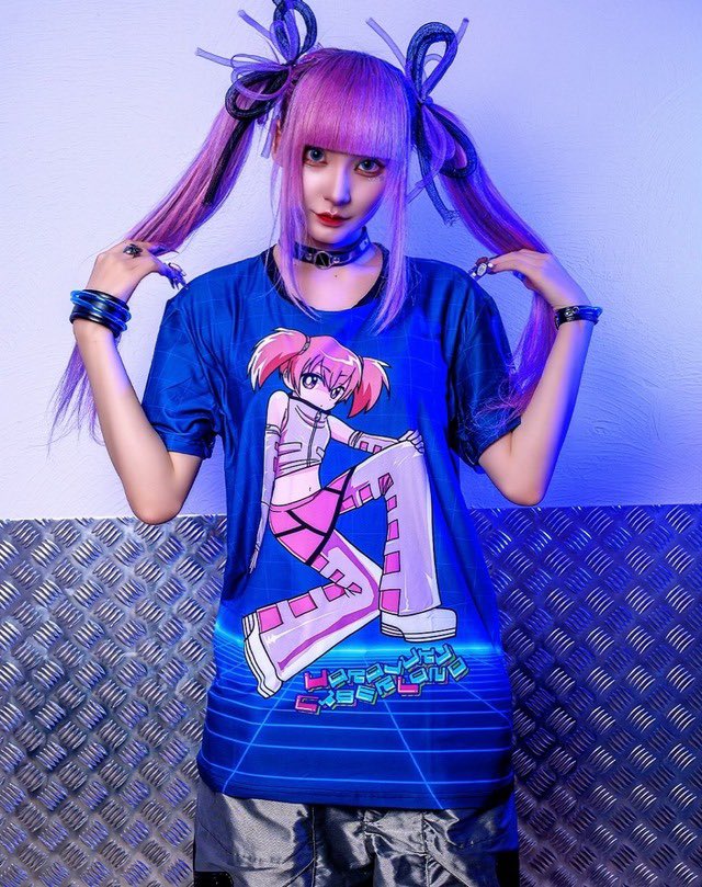 あっち先生@AIKA.ELE&フェトウス&DF on Twitter: "【NEW ARRIVAL】 CYBER GIRL Tシャツ【BLUE